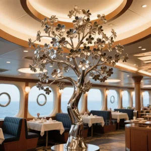 Metal Tree Sculpture - Cherry Blossom Tree