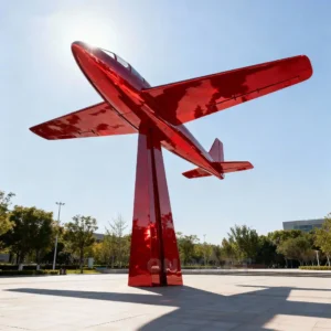 Outdoor Metal Airplane Statue For Sale