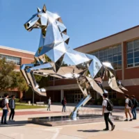 Outdoor Metal Horse Sculpture Yard Art