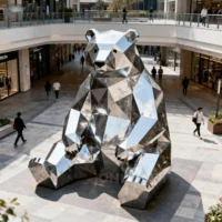 Pop Art Yard Sitting Bear Sculpture