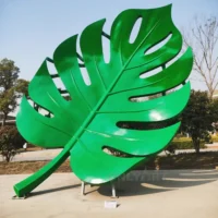 Stainless Steel Garden Leaf Sculpture For Outdoor