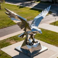 Stainless Steel Large Metal Eagle Yard Art