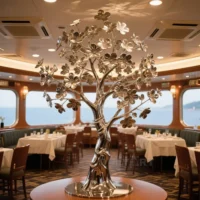 Stainless Steel Tree Sculpture - Cherry Blossoms Tree