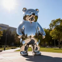 Standing Abstract Cute Bear Statue