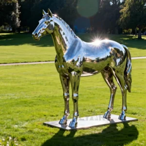 Vintage Metal Horse Statue For Garden
