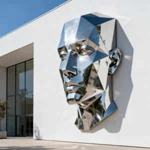 Wall Hanging Face Sculpture