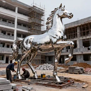 Welded Art Large Metal Horse Statue