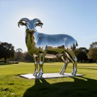 Bighorn Sheep Metal Sculpture