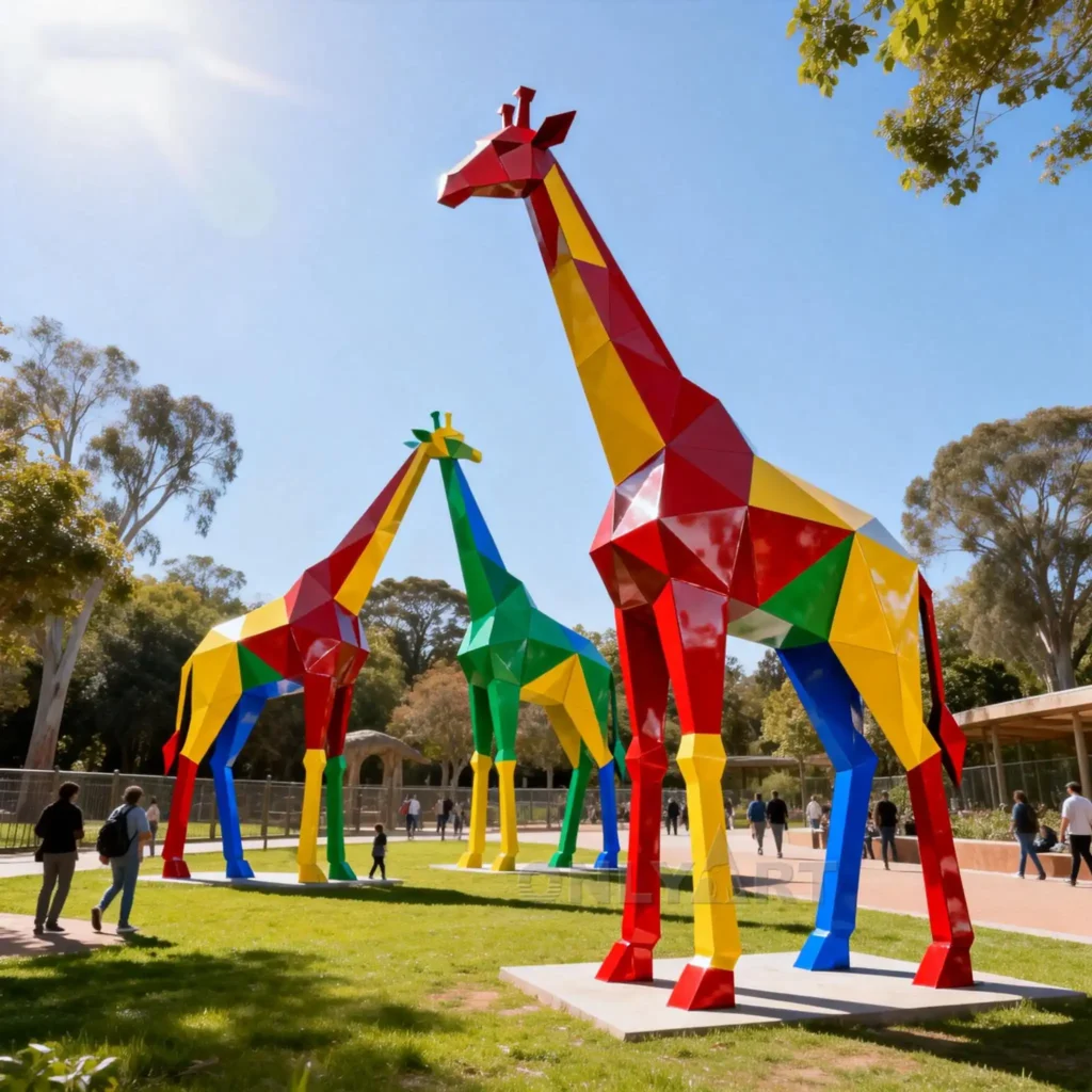 Colorful Giant Giraffe Sculpture