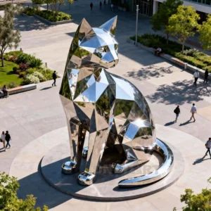 Custom Big Cat Metal Sculpture