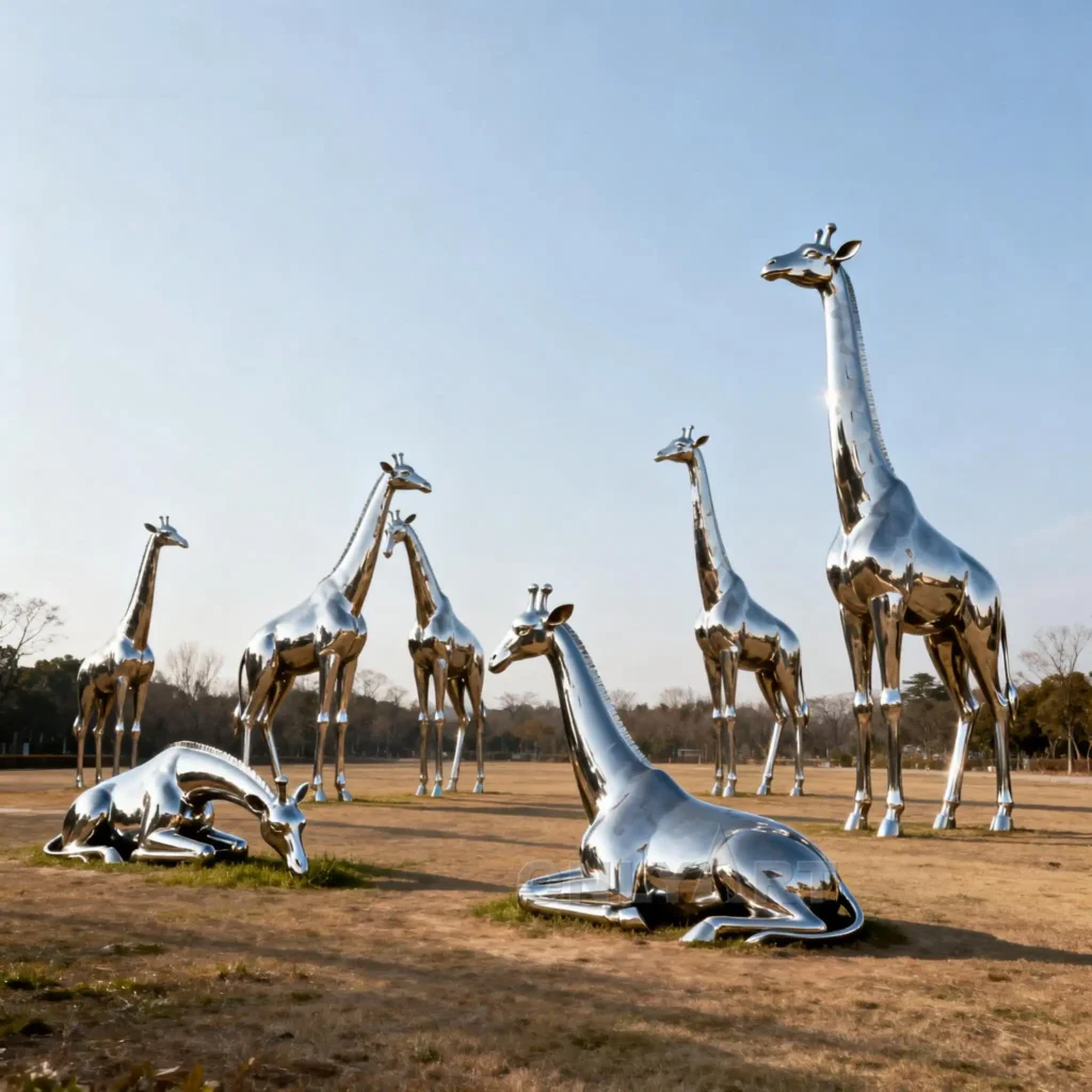 Garden Sitting Giraffe Statue