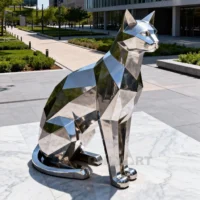 Geometric Large Outdoor Cat Statues