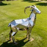 Geometric Outdoor Sheep Sculpture