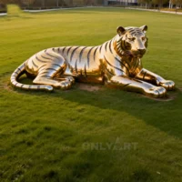 Giant Gold Tiger Sculpture