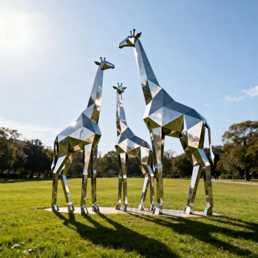 Giraffe Family Sculpture