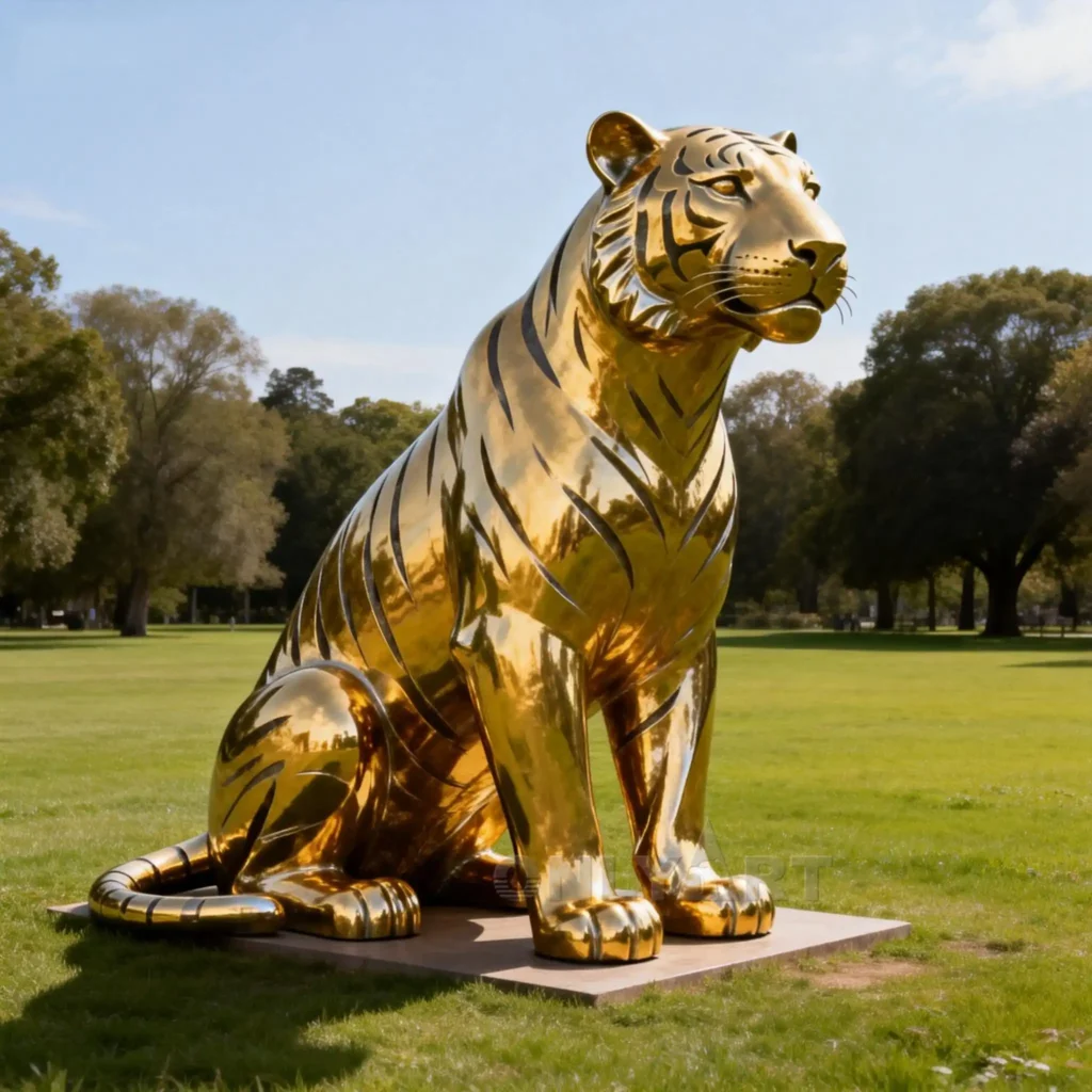 Gold Guardian Tiger Statue