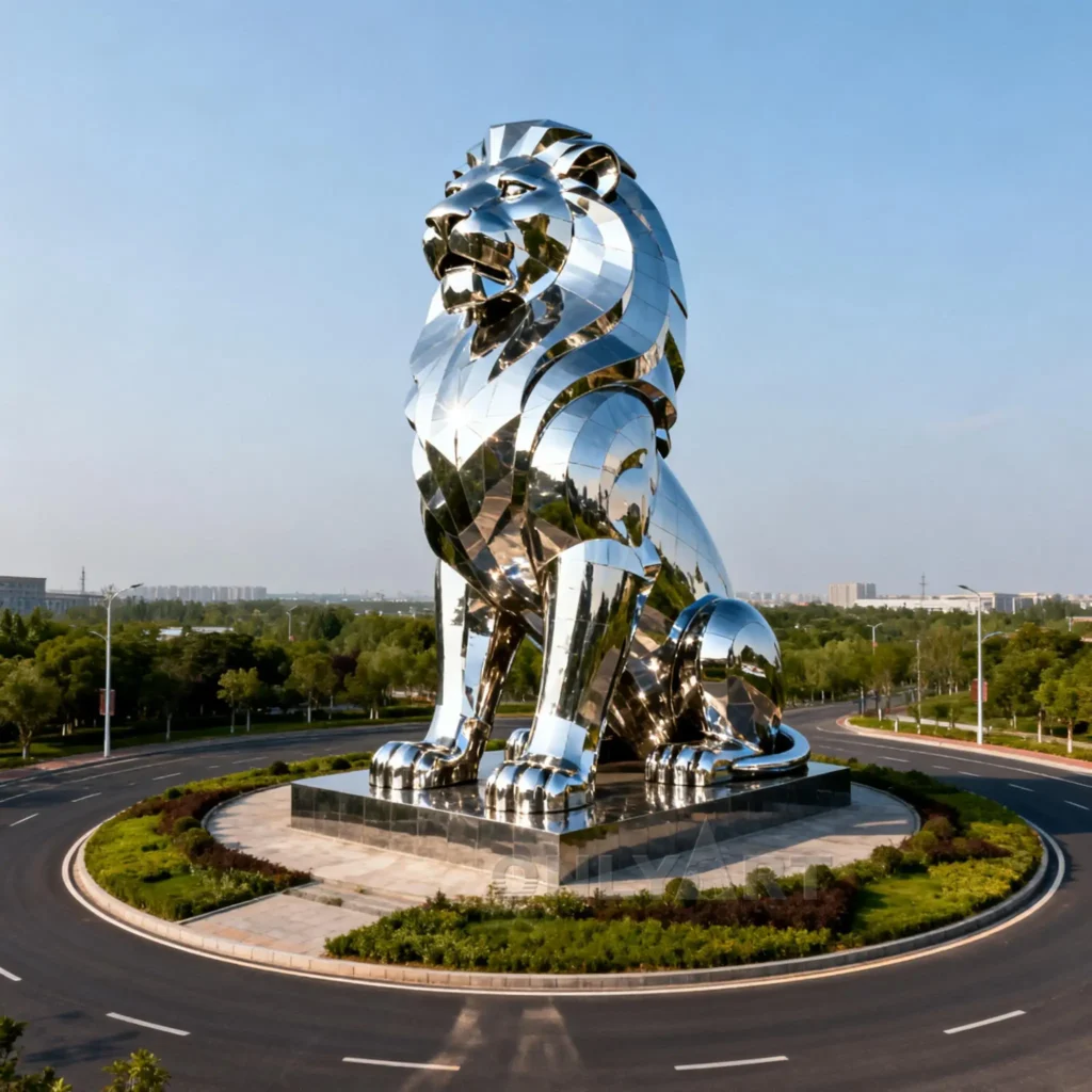 Large Driveway Lion Statues