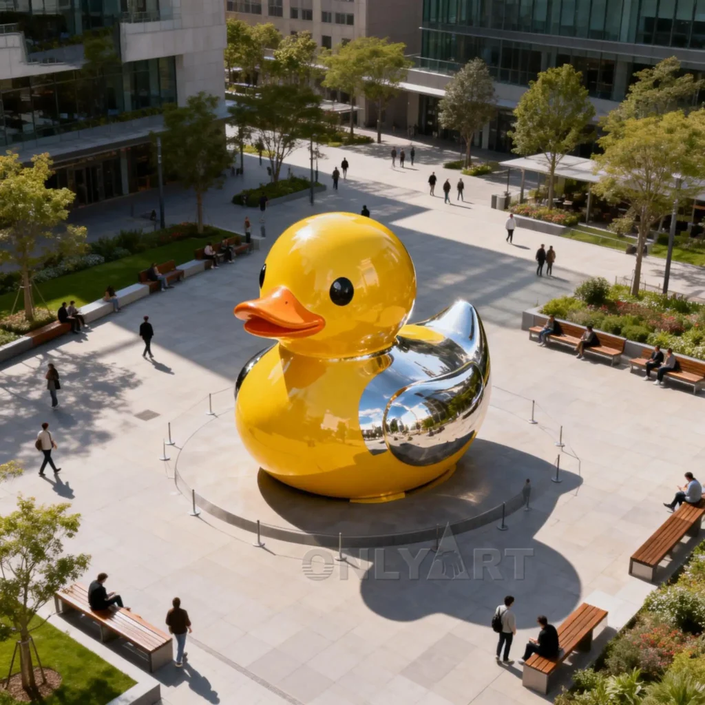 Large Metal Duck Garden Ornaments