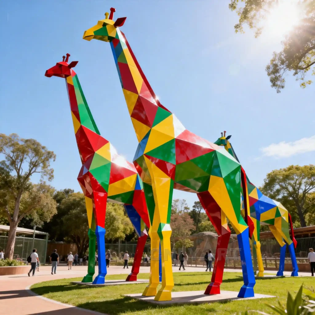 Large Metal Giraffe Sculptures For Sale