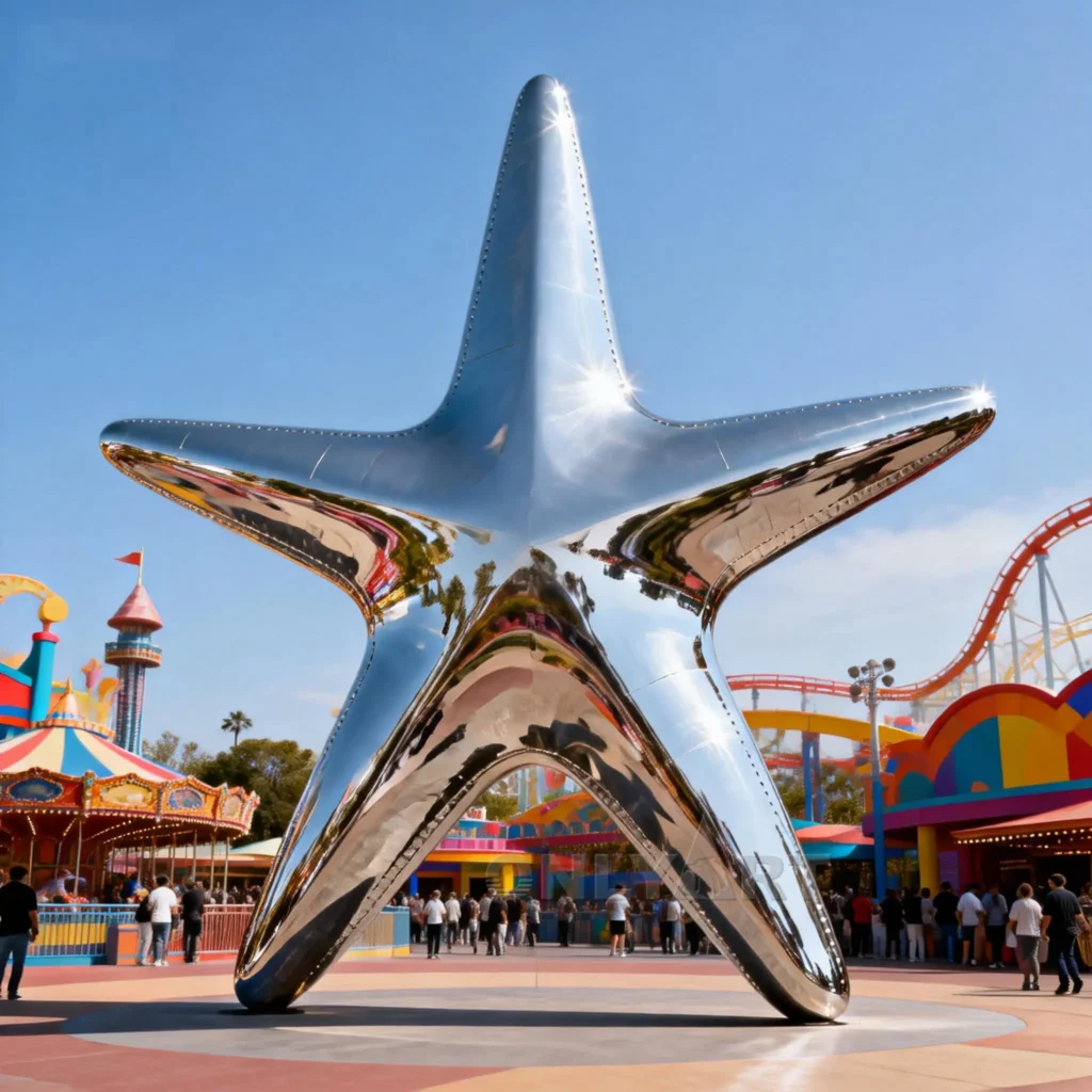 Large Metal Star Fish Sculpture