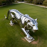 Large Metal Tiger Garden Statue
