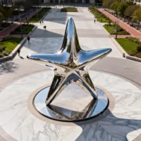 Large Starfish Sculpture On Stand