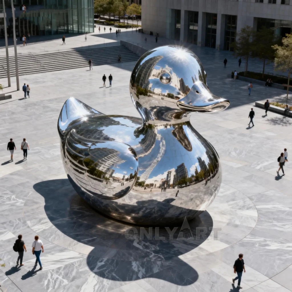 Metal Giant Duck Sculpture For Sale