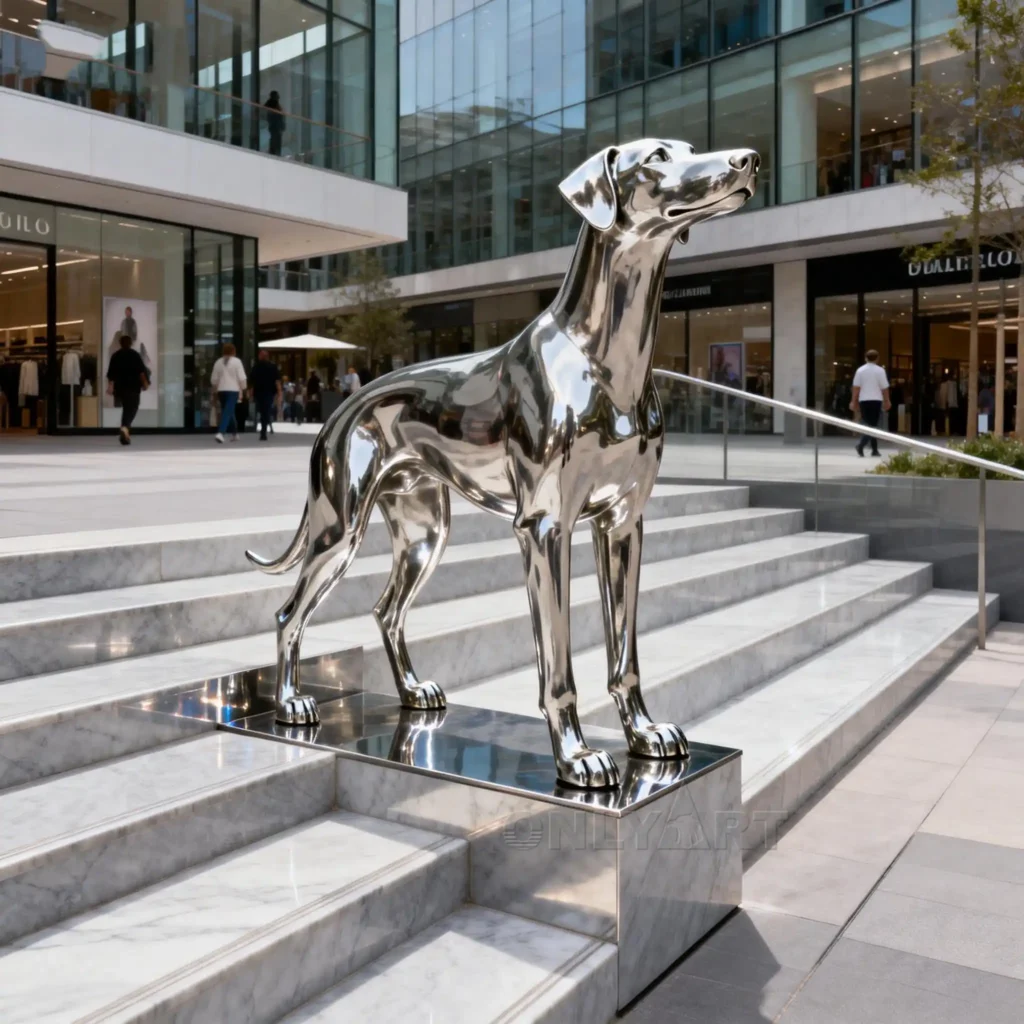 Metal Greyhound Dog Statue For Sale