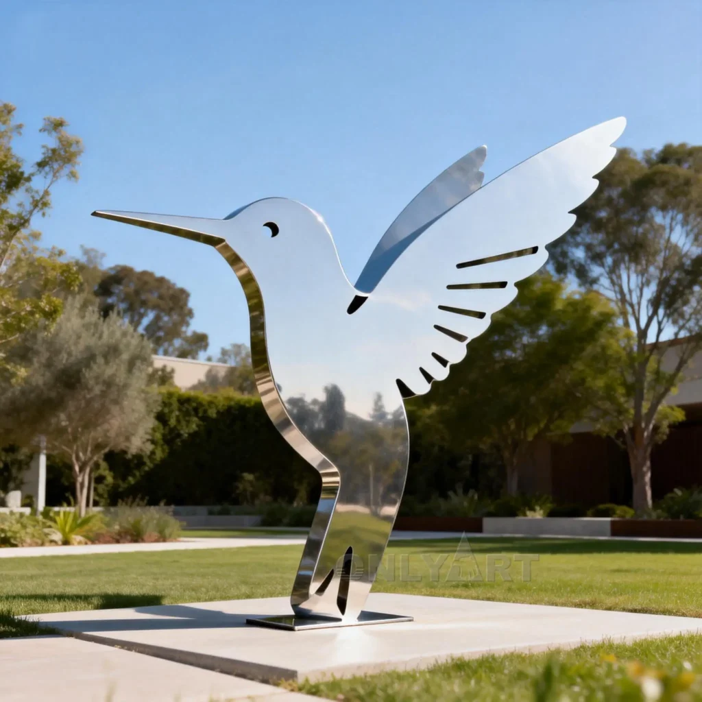 Metal Hummingbird Sculpture For Sale
