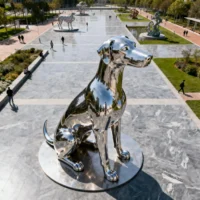 Metal Large Dog Statue For Outside