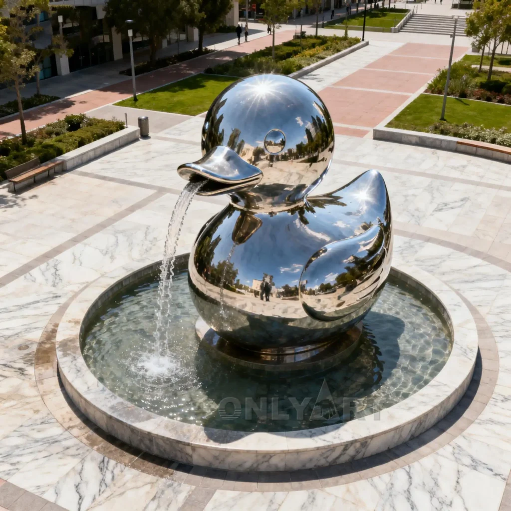 Metal Large Duck Fountain Water Feature