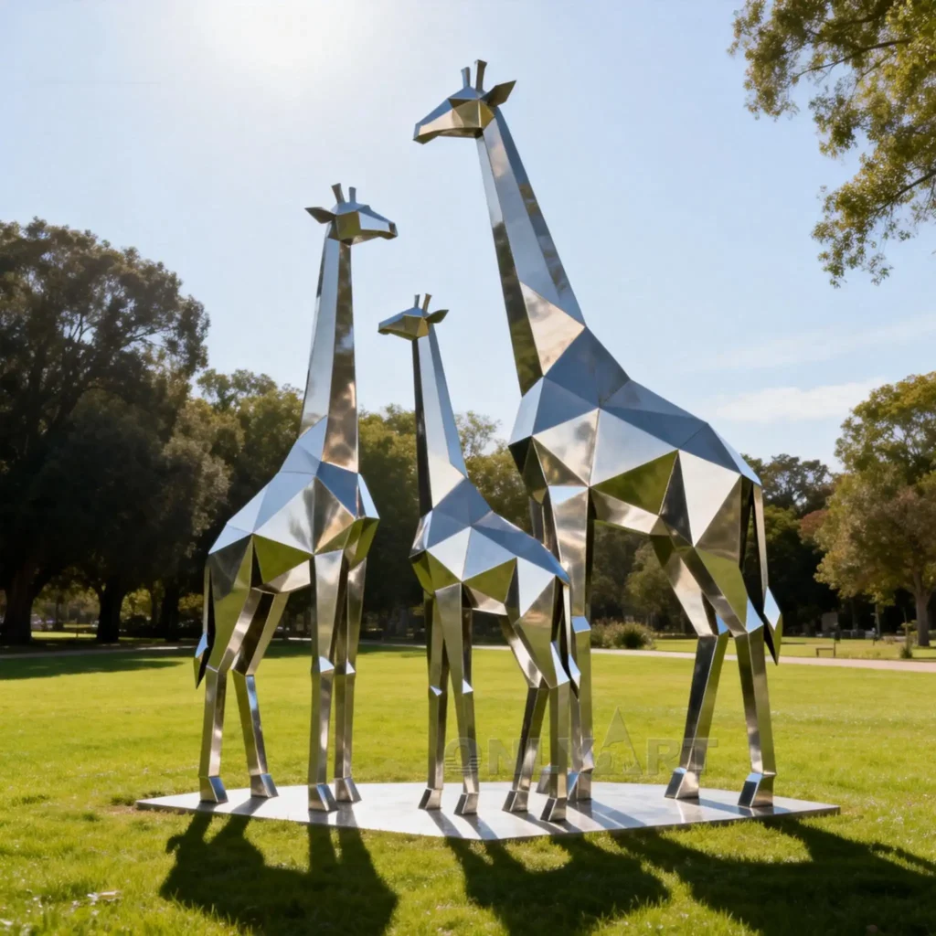 Metal Large Giraffe Statue For Sale