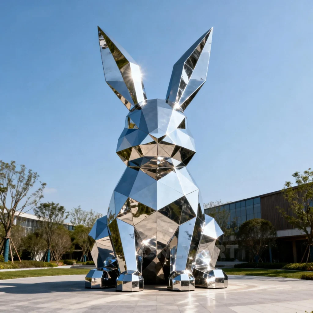 Metal Large Outdoor Rabbit Statues