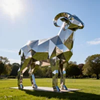 Metal Life Size Sheep Sculpture For Garden