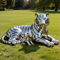 Metal Tiger Family Statue