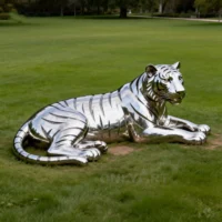 Metal Tiger Lawn Statue