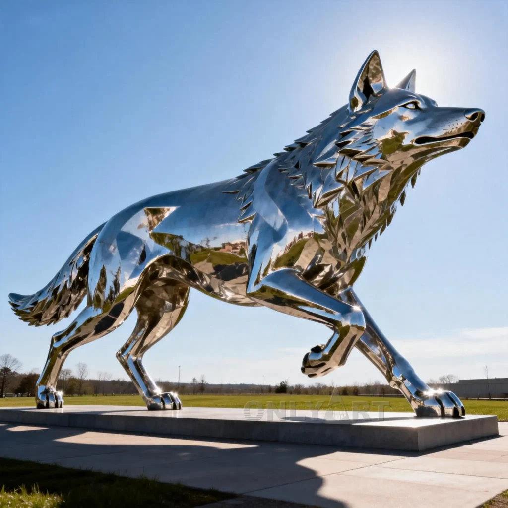 Metal Wolf Statues For The Yard