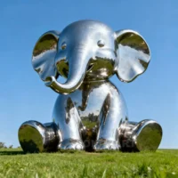 Outdoor Cute Elephant Statue