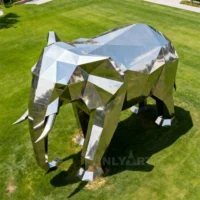 Outdoor Garden Geometric Elephant Sculpture