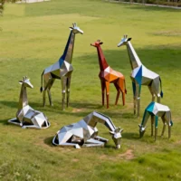 Outdoor Garden Life Size Giraffe Statue