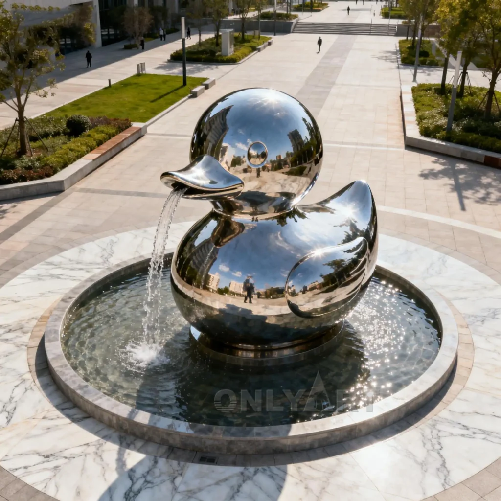 Outdoor Large Duck Water Feature