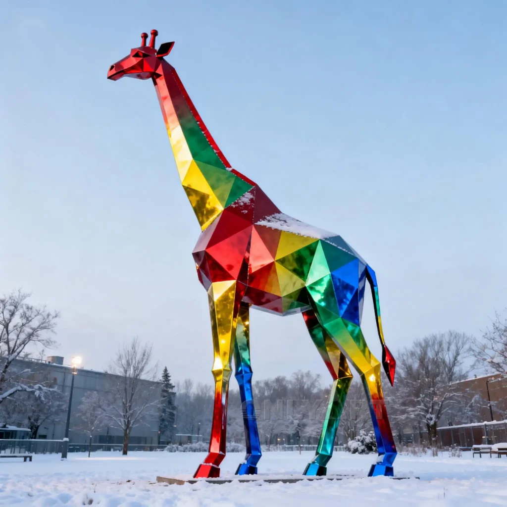 Outdoor Large Standing Giraffe Statue