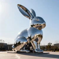 Outdoor Metal Rabbit Statue For Sale
