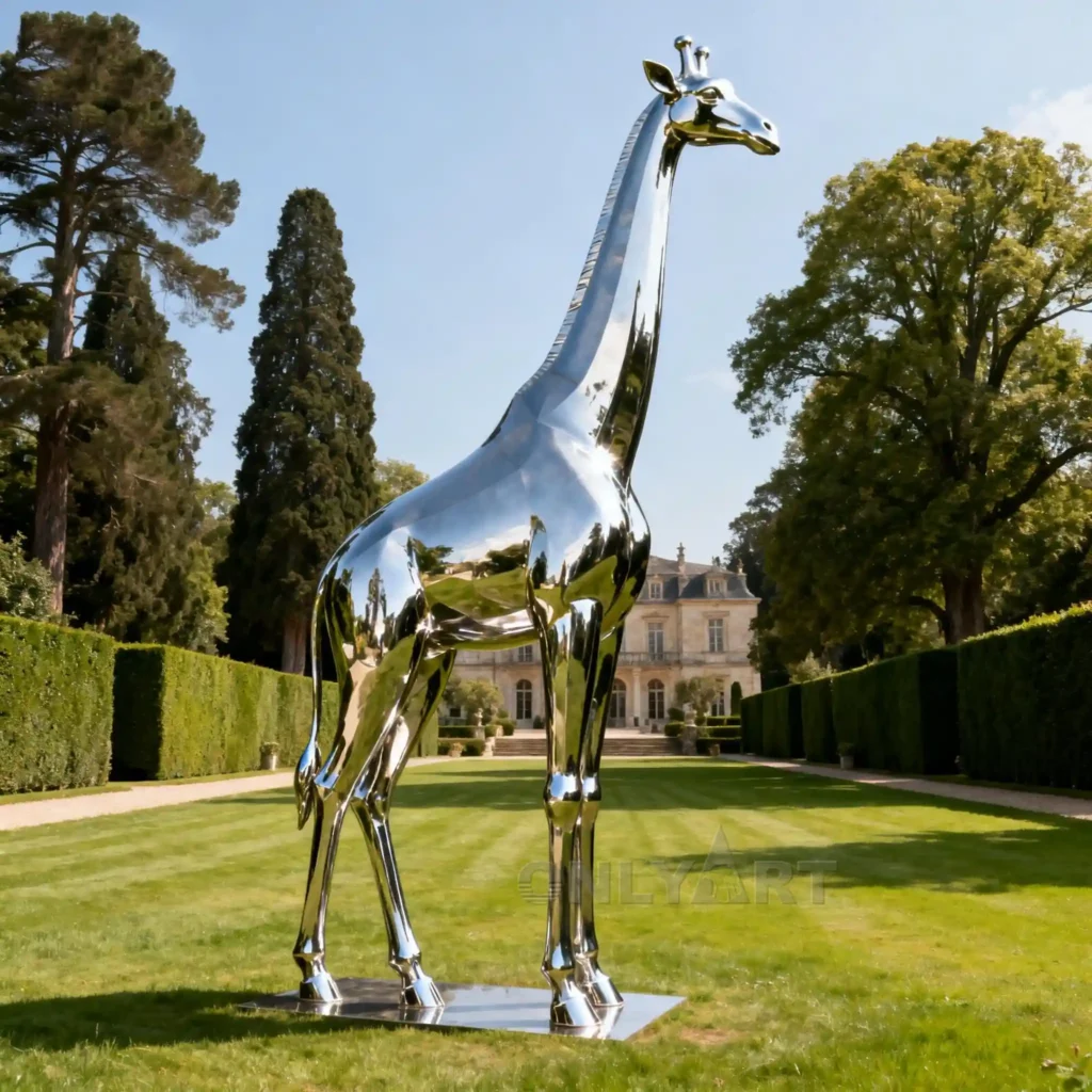Stainless Steel Big Giraffe Statue