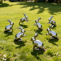 Stainless Steel Bunny Statues for The Garden