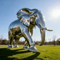 Stainless Steel Elephant Sculpture