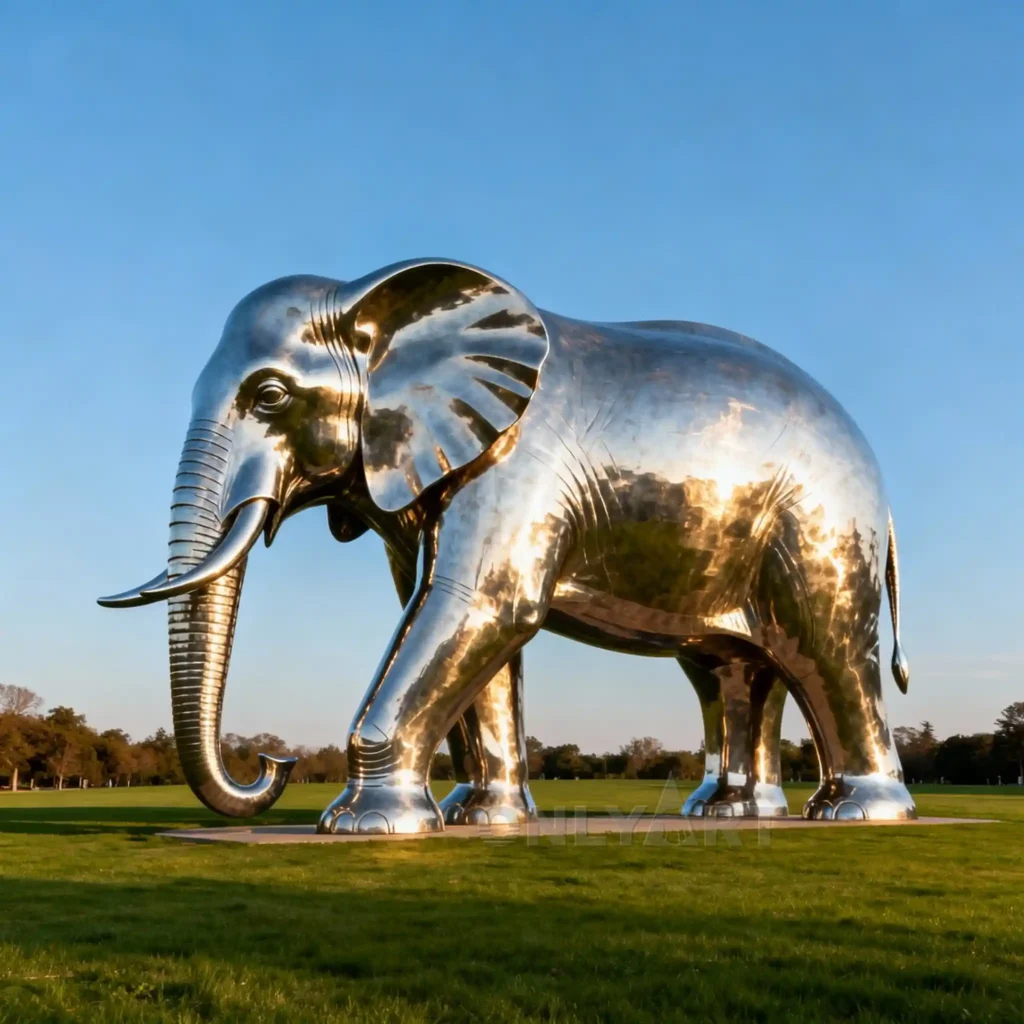 Stainless Steel Elephant Statue