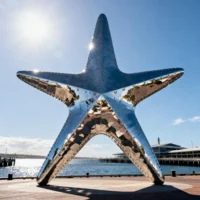Stainless Steel Metal Starfish Sculpture