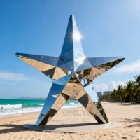 Stainless Steel Metal Starfish Statue