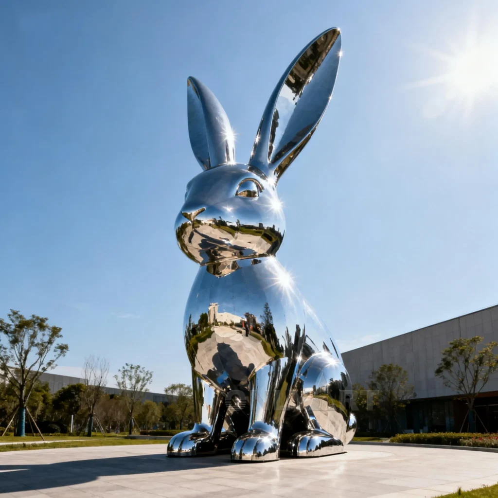 Stainless Steel Rabbit Sculpture